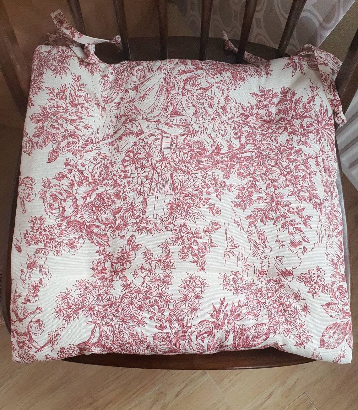 Toile Chair Cushions Mid Century Chair Cushion Chair Pads Etsy