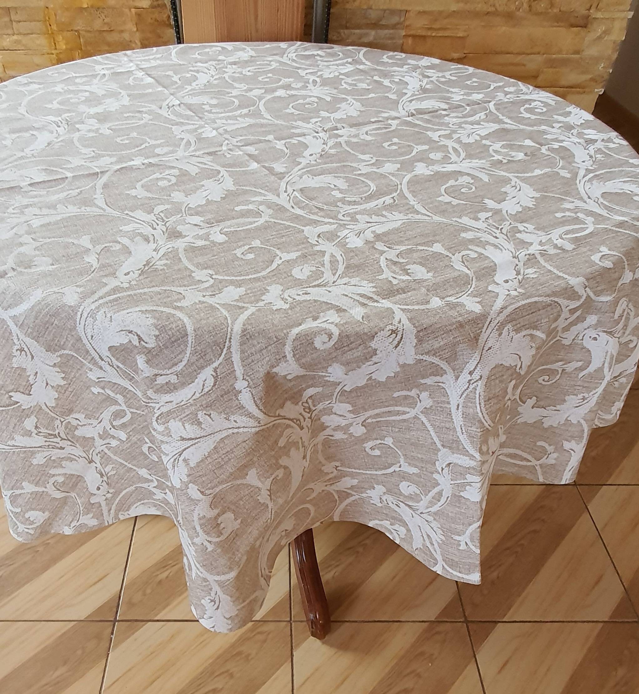 Tablecloth Beige Rectangle Oval Round Custom Tablecloth Etsy