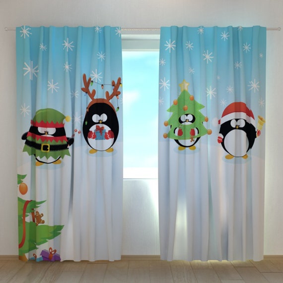 Curtain Panels Christmas Curtains Kids Blackout Curtains Etsy