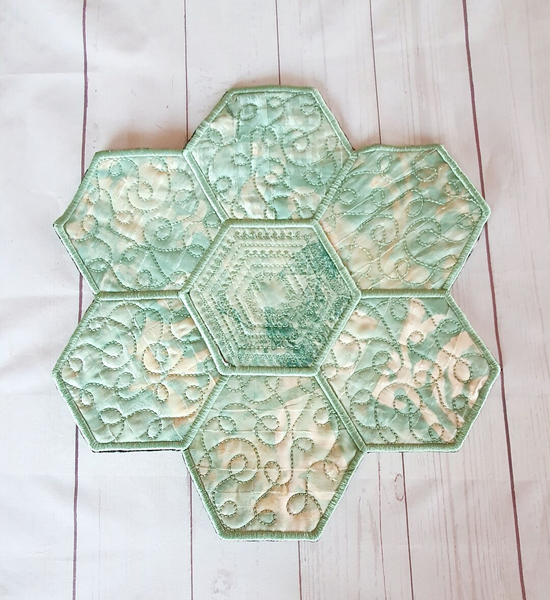 Placemats Green Round Placemats Recycled Placemats Round Etsy