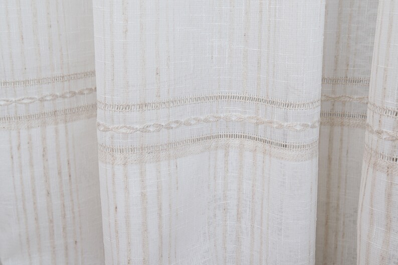 Curtain panels linen curtain sheer curtains farmhouse curtains Drapery Panel Rustic curtains