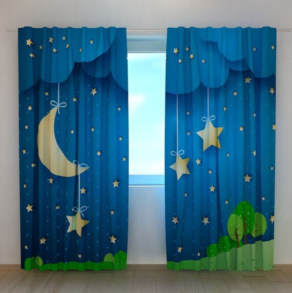 Kids Room Curtains Blackout Curtains Nursery Curtains Baby Etsy