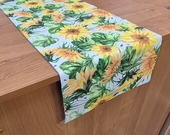 Sunflower Table Runner: Rustic Summer Dining Decor