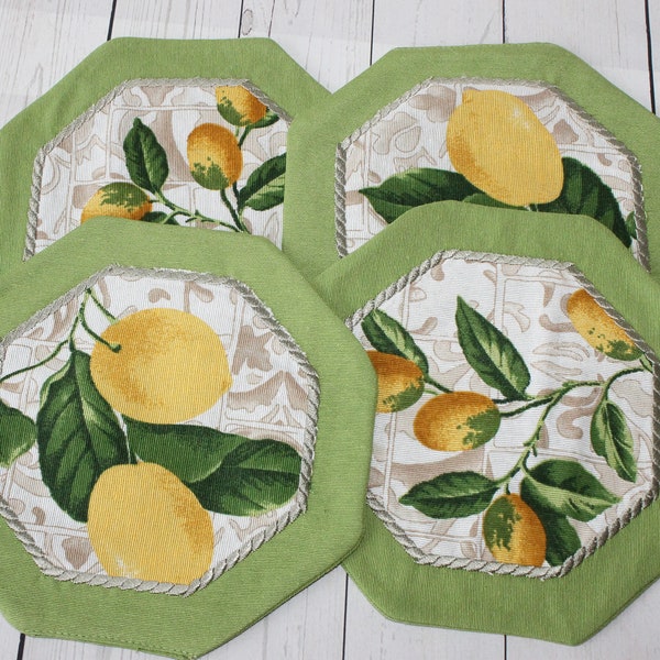 Lemon Placemats Set of 4 Etsy