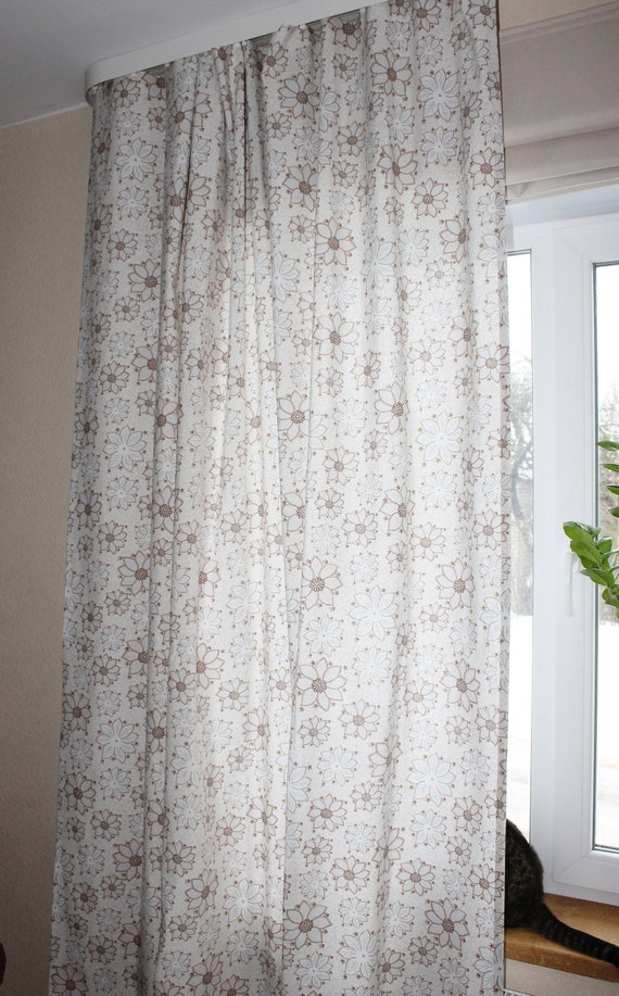 Curtain Panels Cotton Curtain Curtain Farmhouse Drapery Panel Etsy