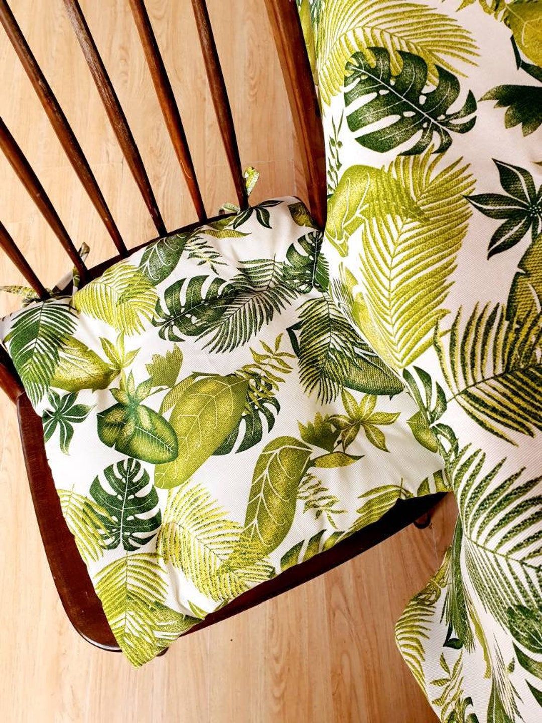 Light green top chair cushions