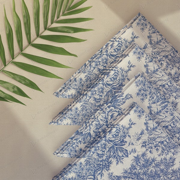 Blue Napkins Etsy