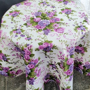 Roses tablecloth Floral tablecloth Round tablecloth Oblong tablecloth Rustic tablecloth Farmhouse tablecloth Custom size tablecloth