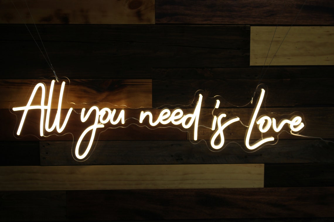 All You Need Is Love LED Neon Light Sign Etsy