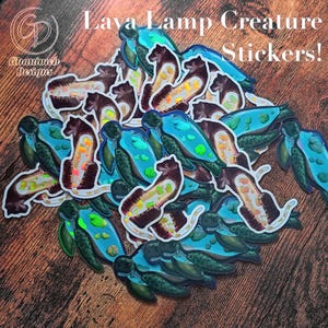 Lava Lamp Creatures - Holographic Stickers!