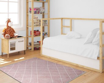 Nursery Rug Kids Boho Area Rug Runner Rug Girl Boy Gift Bedroom Rug Play Mat Kid Rug Playroom Rug Super Soft Custom Area Rug NR105