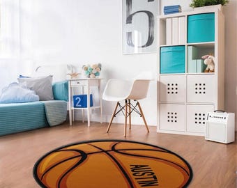 Personalized Basketball Kid Rug Monogrammed Nursery Rug Boy Gift Bedroom Rug Play Mat Playroom Rug Super Soft Area Rug NR120