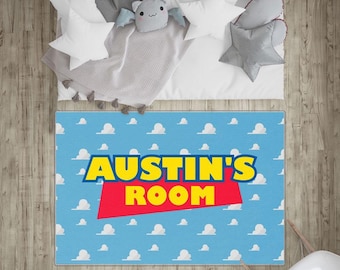 Personalized Kids Rug, Gift for Boy and Girl, Game Decor, Bedroom Nursery Rug, Play Mat, Kid Playroom Soft Custom Area Rug NR140