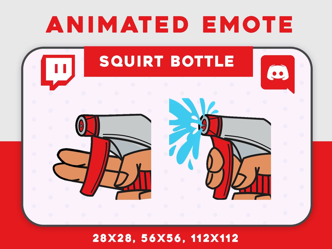 Animated Spray Bottle Emote Funny Squirt Emote for Twitch Etsy