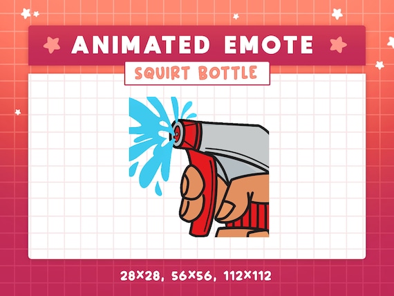 Animated Spray Bottle Emote: Discord & Twitch Emotes for Streaming, Funny Meme Stream Decor