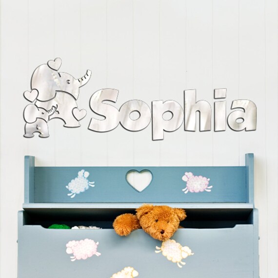 Children S Room Mirror Elephants Kids Decorative Decor Chields Wall Acrylic