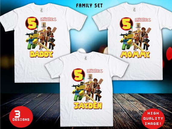 Diy Roblox Family Set Iron On Transfer Roblox Family Set Shirt Roblox Digital Printable High Resolution Image Guarantee - 