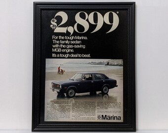 Vintage Original Auto Print Ad UK Freepost 1975 Morris /'Marina TC/' Saloon Motor Car Advertisement