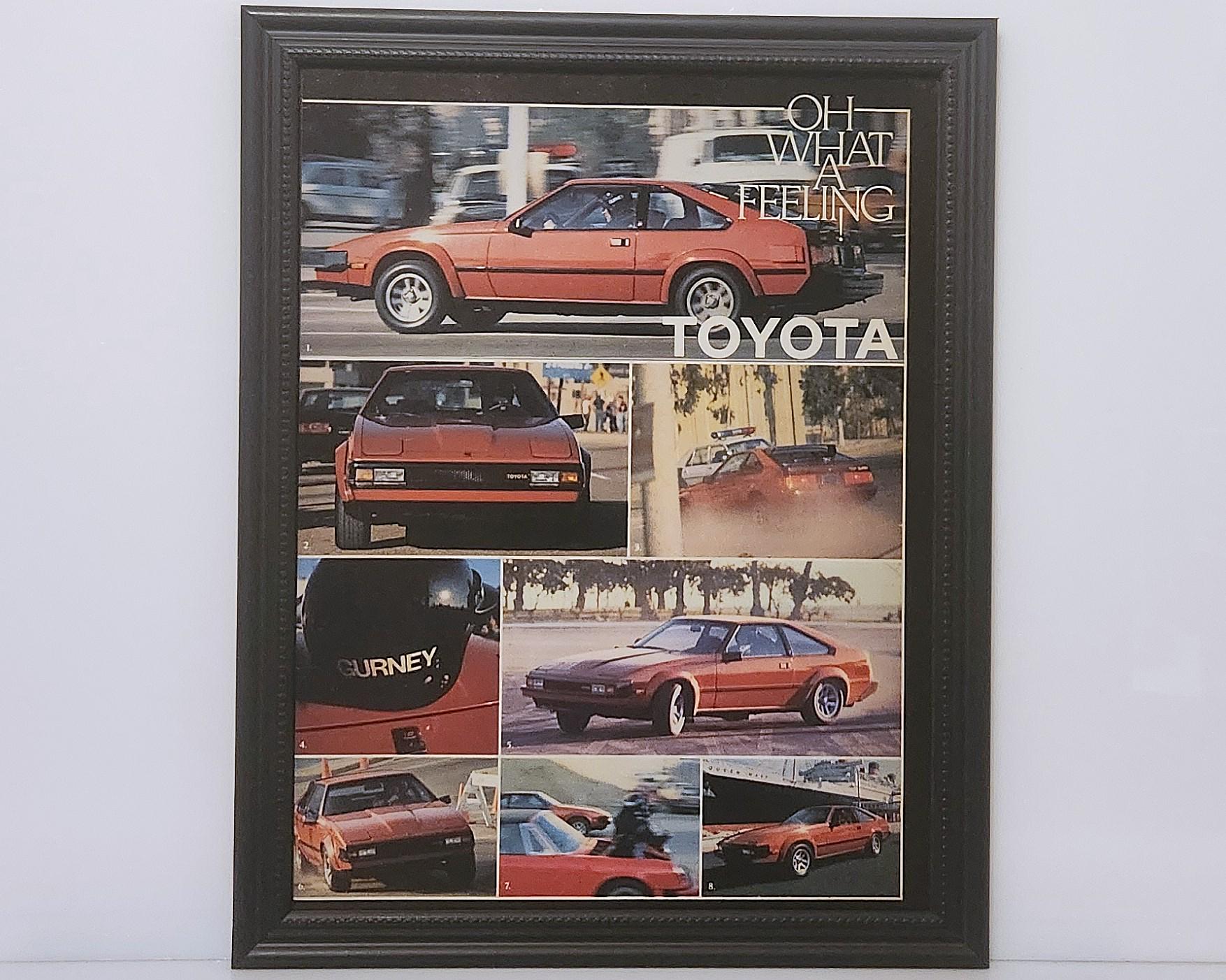 Framed Vintage 80's Car Ad Toyota Celica Supra 1982 1983 1984 1985