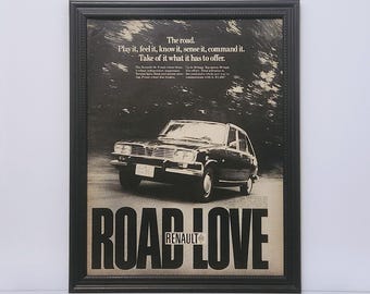 Framed Vintage 70's Car Ad 1971 Renault 16 Advertisement Classic