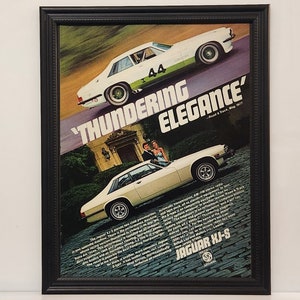 Ingelijste jaren 70 vintage autoadvertentie 1978 Jaguar XJ-S Trans Am Racing Race Quaker State XJS advertentie Automotive klassieke muurkunst fotoposter