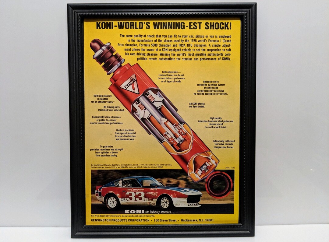 1999 Wynn's (1939-1999) 1970 Datsun 240Z Framed Commemorative Advertisement