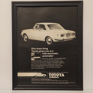 Gerahmte 60er Jahre Vintage Auto Werbung 1968 Totalifage Corona Retro Werbung B&W Classic Wandkunst Foto Poster Kunstwerk