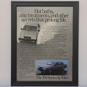 Gerahmte Vintage 80er Auto Ad 1985 Volvo 760 GLE Limousine Werbung Retro Automotive Classic Wall Art Foto Poster