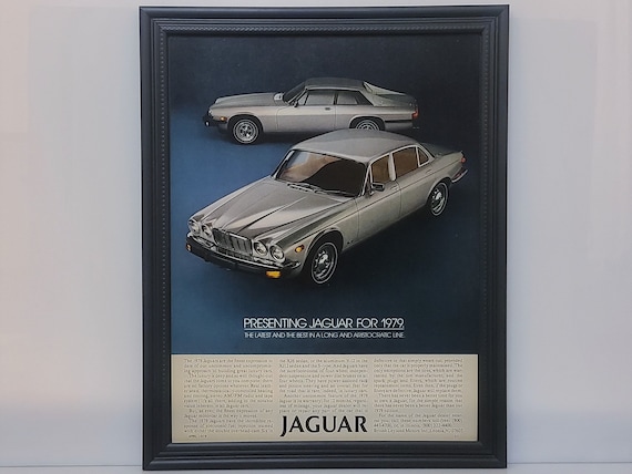 Framed Vintage 70's Car Ad 1979 Jaguar XJ XJS XJ6 XJ12 V12 Classic