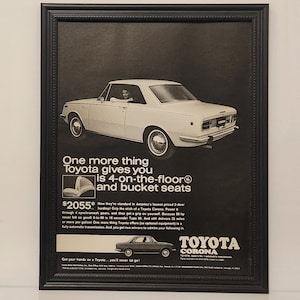 Gerahmte 60er Jahre Vintage Auto Werbung 1968 Totalifage Corona Retro Werbung B&W Classic Wandkunst Foto Poster Kunstwerk
