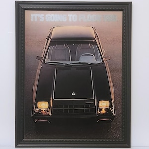 Framed Vintage 80&#39;s Car Ad Plymouth Turismo 1981 1982 1983 Classic Advertisement Poster