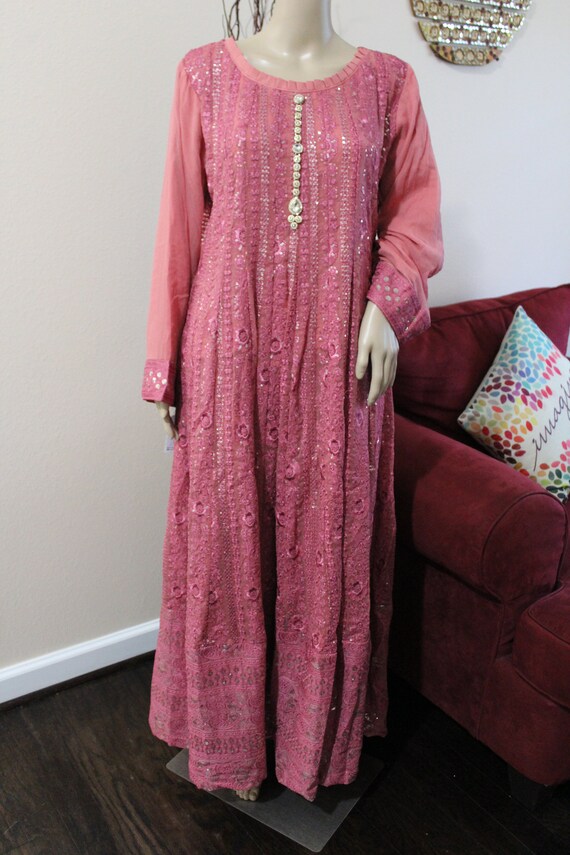 tea pink maxi dress