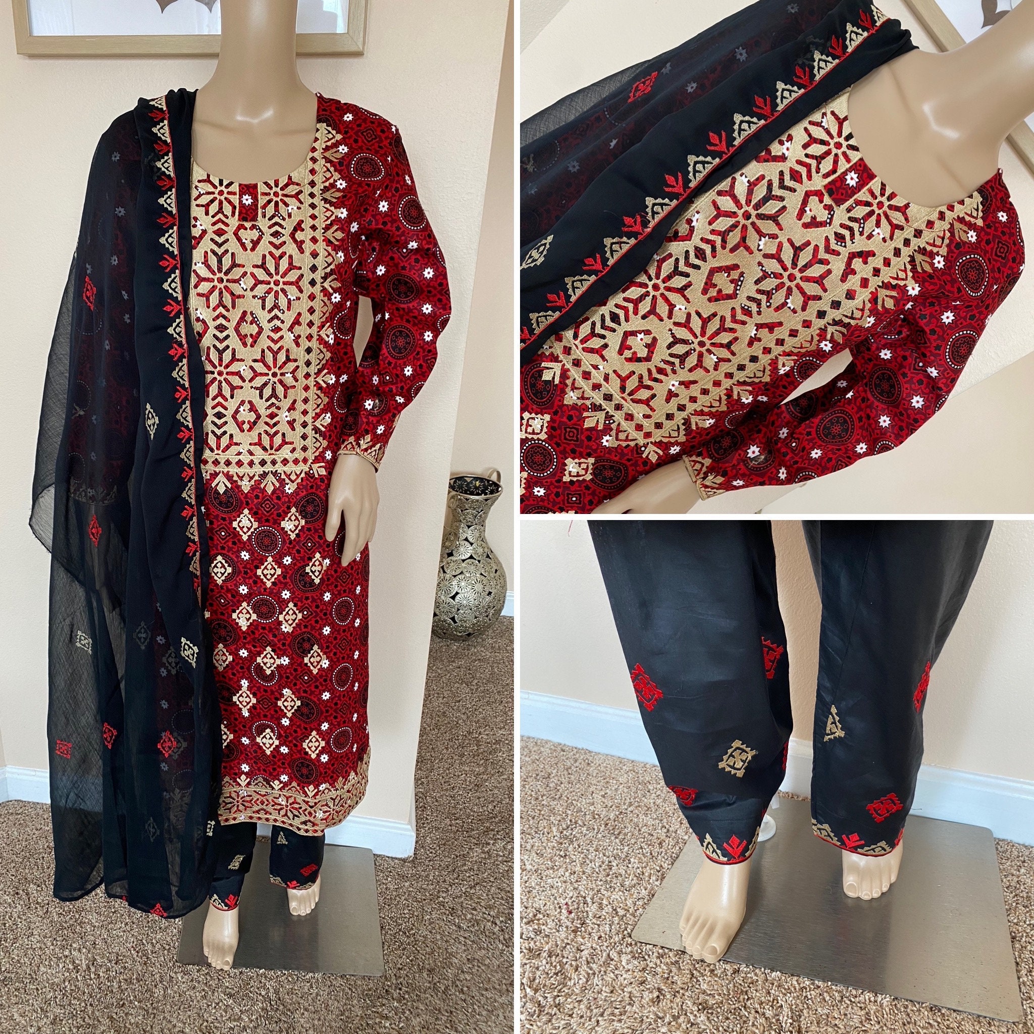 祝開店！大放出セール開催中 Black Ajrak Etsy - ワンピース