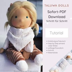 Ebook instructions SIRI doll according to Waldorf style 35 cm rag doll PDF DIY tutorial sewing instructions sewing pattern inspired by the Waldorf doll