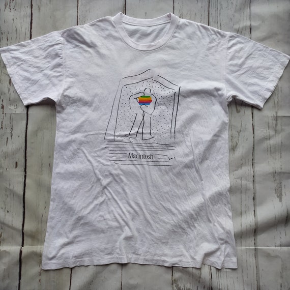 RARE!! Vintage Apple Macintosh computer promo tee
