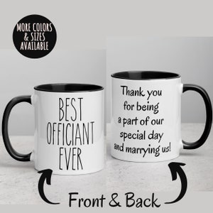 Huwelijkscadeau, huwelijksgunsten, weddingplanner, officiant cadeau, beste trouwofficiant ooit, geschenken voor officiant, dank u koffiemok 320