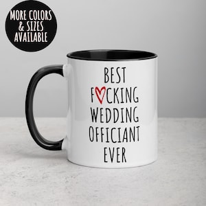 Huwelijkscadeau, huwelijksgunsten, weddingplanner, officiant cadeau, beste bruiloftsofficiant ooit, geschenken voor officiant, dank u koffiemok 349