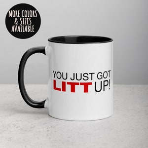 Litt Up mok, je bent net verlicht, Louis Litt, past bij geïnspireerde mok, grappige koffiemok, nieuwigheid cadeau, past bij TV-show geïnspireerd 221