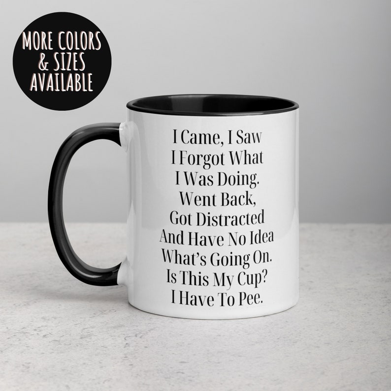 I Came I Saw I Forgot What I Was Doing Coffee Mug, Senior Citizen Mug, Old People Mug, Sarcastic Coffee Mug, Work Mug, Funny Mug 259 image 1