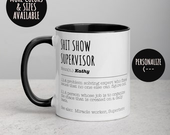 Tazza "Supervisore di merda": regalo divertente per il capo