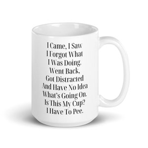 I Came I Saw I Forgot What I Was Doing Coffee Mug, Senior Citizen Mug, Old People Mug, Sarcastic Coffee Mug, Work Mug, Funny Mug 259 zdjęcie 6