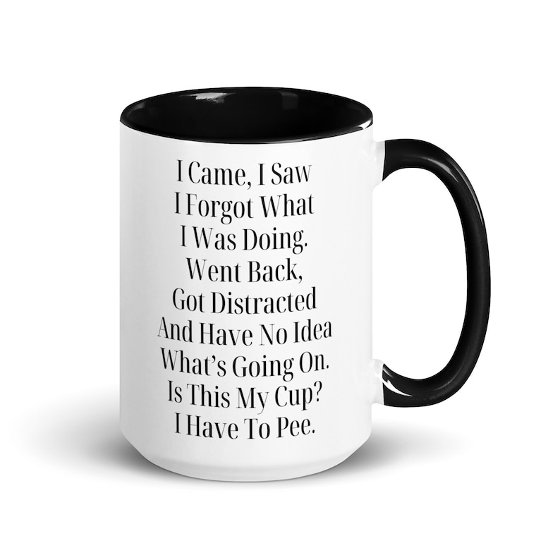 I Came I Saw I Forgot What I Was Doing Coffee Mug, Senior Citizen Mug, Old People Mug, Sarcastic Coffee Mug, Work Mug, Funny Mug 259 zdjęcie 3