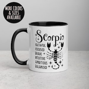 Scorpio Mug, Zodiac Mug, Scorpio Birthday Mug, Scorpio Gift, Zodiac Scorpio Sign, Zodiac Scorpio, Scorpio Cup, Scorpio Birthday Gift 190