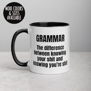 Tazza grammaticale, Tuo, Tu sei, Regalo per insegnanti, Tazza per insegnante di inglese, Regalo per insegnante di inglese, Tazza di grammatica divertente, Polizia grammaticale, Tazza di caffè divertente 178