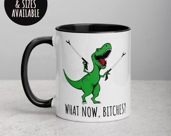 Funny T-Rex Dinosaur Coffee Mug: Sarcastic Novelty Gift