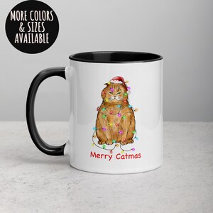 Merry Catmas Cat Mug, Christmas Cat Mug, Christmas Mug, Cat Christmas Gift, Funny Cats Mug, Christmas Gift, Gift for Cat Owner 343