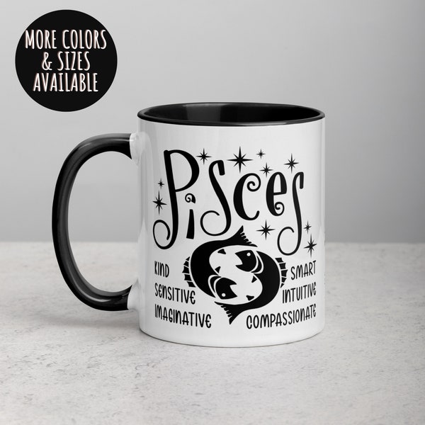 Pisces Mug, Zodiac Mug, Pisces Birthday Mug, Zodiac Pisces Gift, Zodiac Pisces Sign, Zodiac Pisces Gift,  Pisces Birthday Gift 188