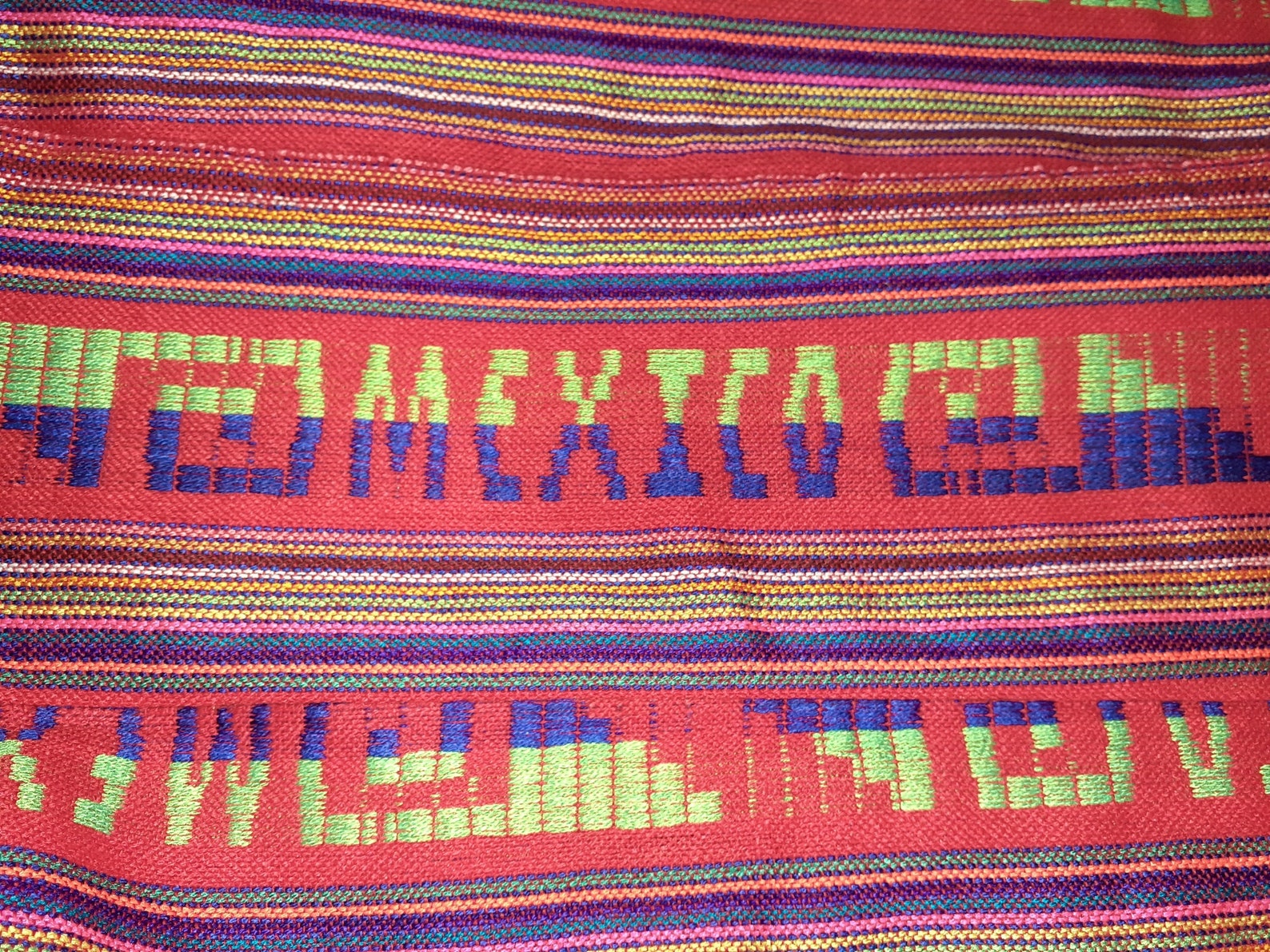 Colorful Mexican Fabric By the Yard Multicolor Tela Mexicana Etsy