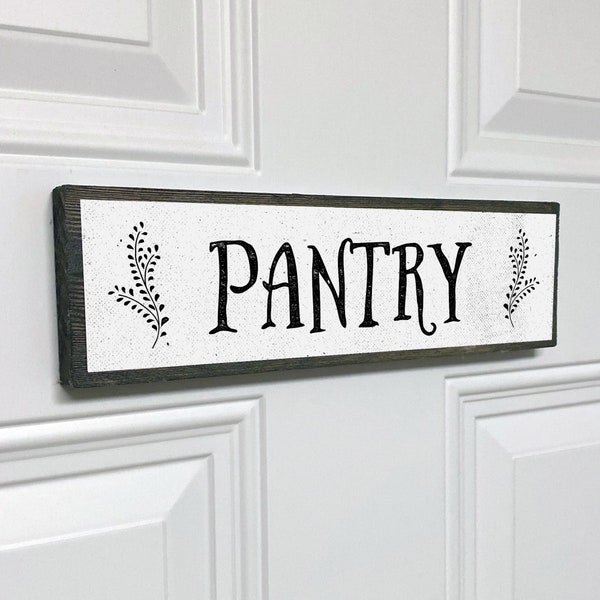 Pantry - Metal Wood Sign Light - Kitchen Decor - Rustic Farmhouse Kitchen Decor Wall Sign