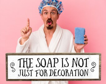 Funny Bathroom Sign: Farmhouse Restroom Decor - Gift Wrapped